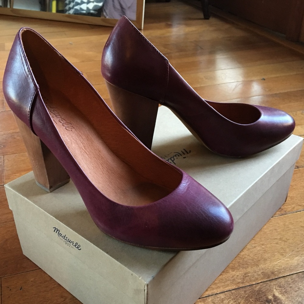 Madewell The Frankie Pump in rich plum, 7.5 women’s, excellent condition